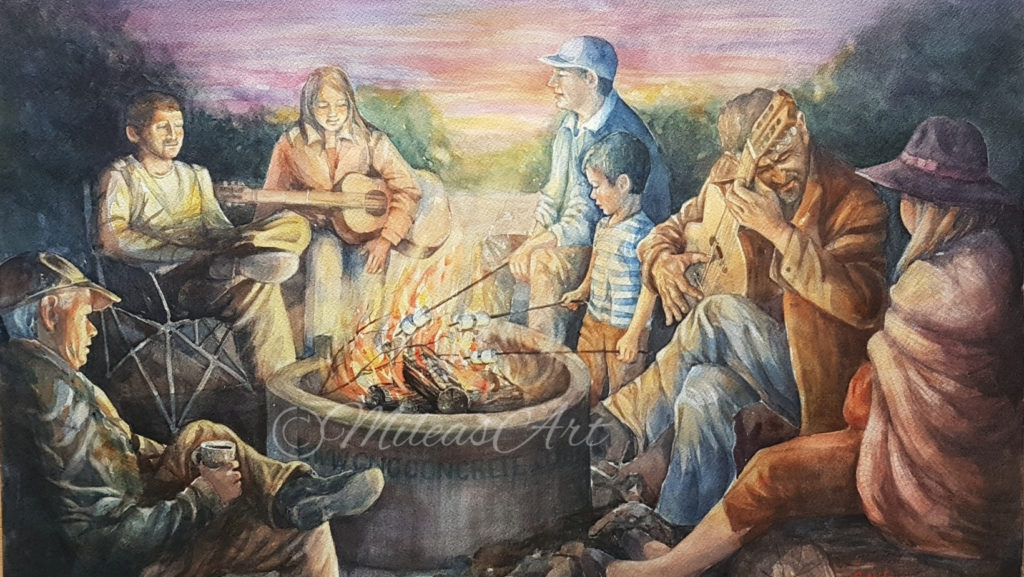 Music by the fire pit
